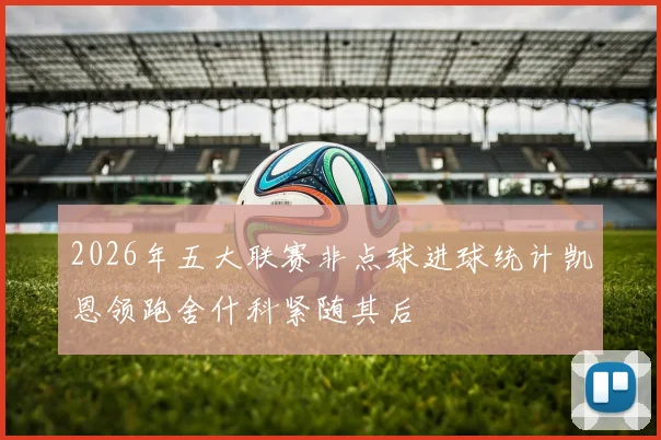 2026年五大联赛非点球进球统计凯恩领跑舍什科紧随其后